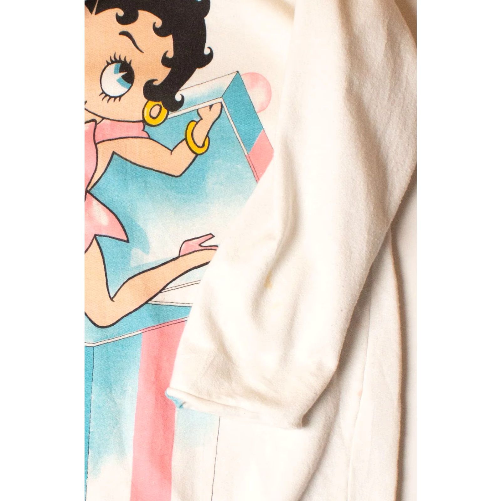 Vintage VINTAGE Betty Boop Surprise Gift Sweatshirt 1990s White Medium Womens Size US M / EU 48-50 / 2 - 4 Thumbnail