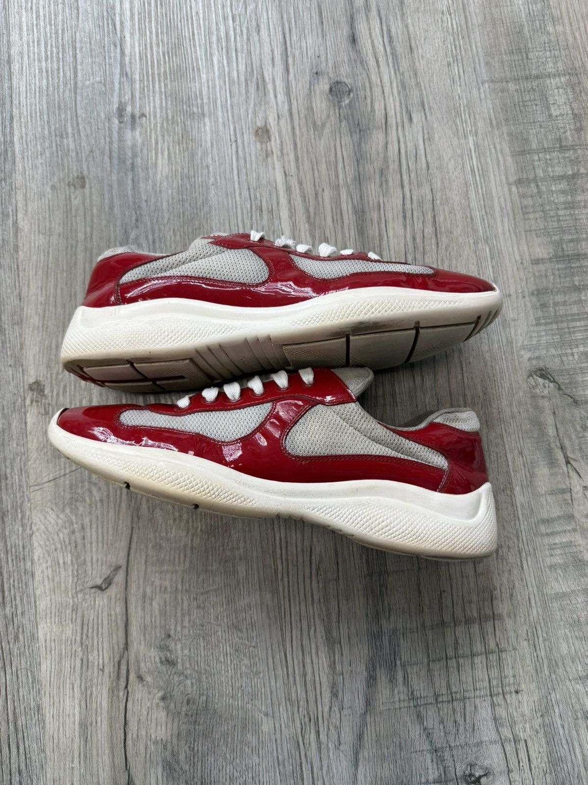 Prada Prada Cup Sneakers - Red / Grey Size US 9 / EU 42 - 6 Thumbnail
