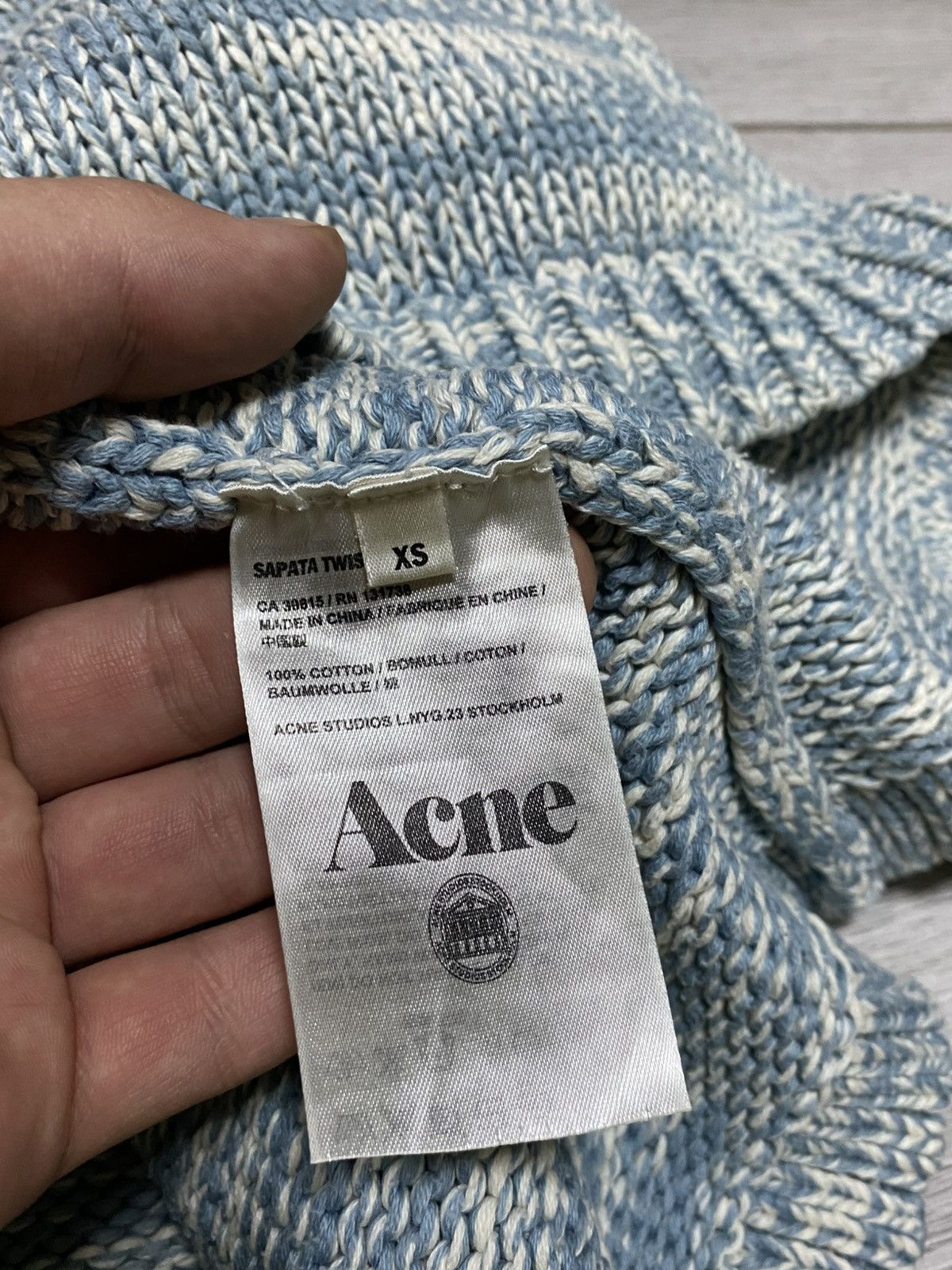 Acne Studios Acne Studios Sapata twist sweater knit 🧶 blue Size US XS / EU 42 / 0 - 5 Thumbnail