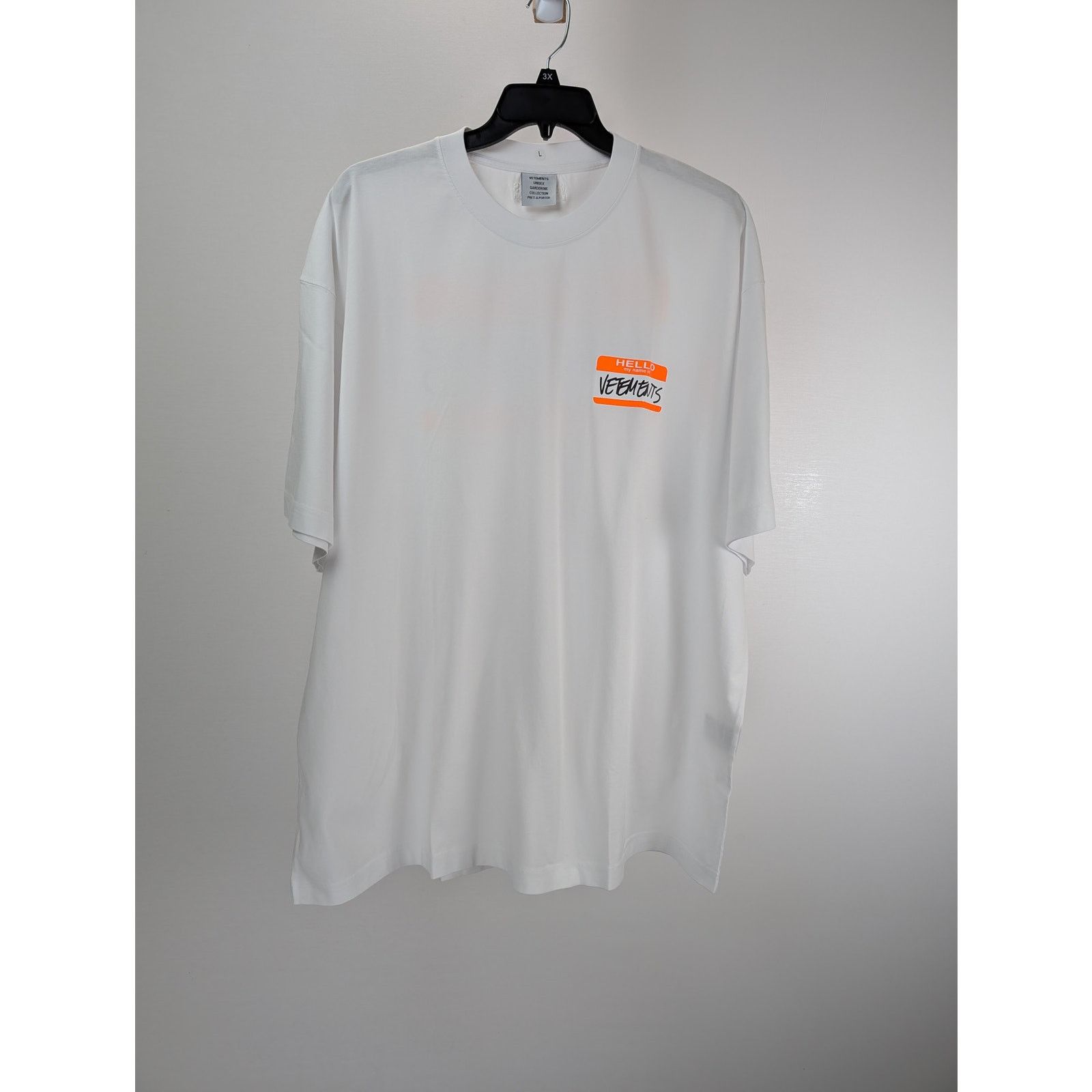 DRINKING PROBLEM Tee VETEMENTS （ヴェトモン） Pre-Loved] Vetements U White Drinking Problem T-Shirt
