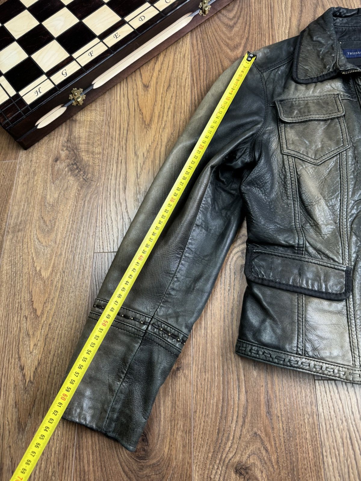 Trussardi Vintage leather jacket Trussardi Italy original item Size US S / EU 44-46 / 1 - 7 Thumbnail