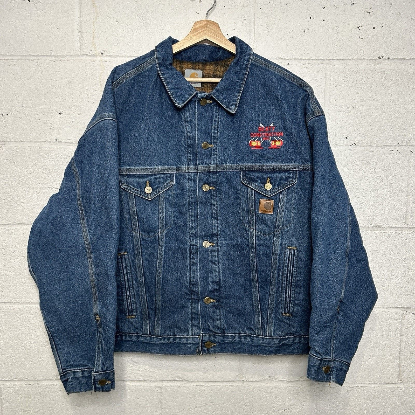 Carhartt Vintage Carhartt Blanket-Lined Trucker Jacket “Darkstone” Size US XL / EU 56 / 4 - 1 Thumbnail