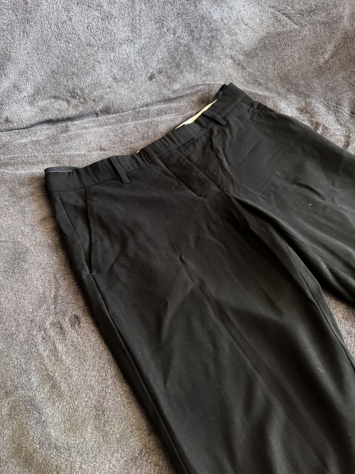 Helmut Lang Vintage 2000s Helmut Lang Straight Wool Suit Pants Size 30" / US 8 / IT 44 - 2 Thumbnail