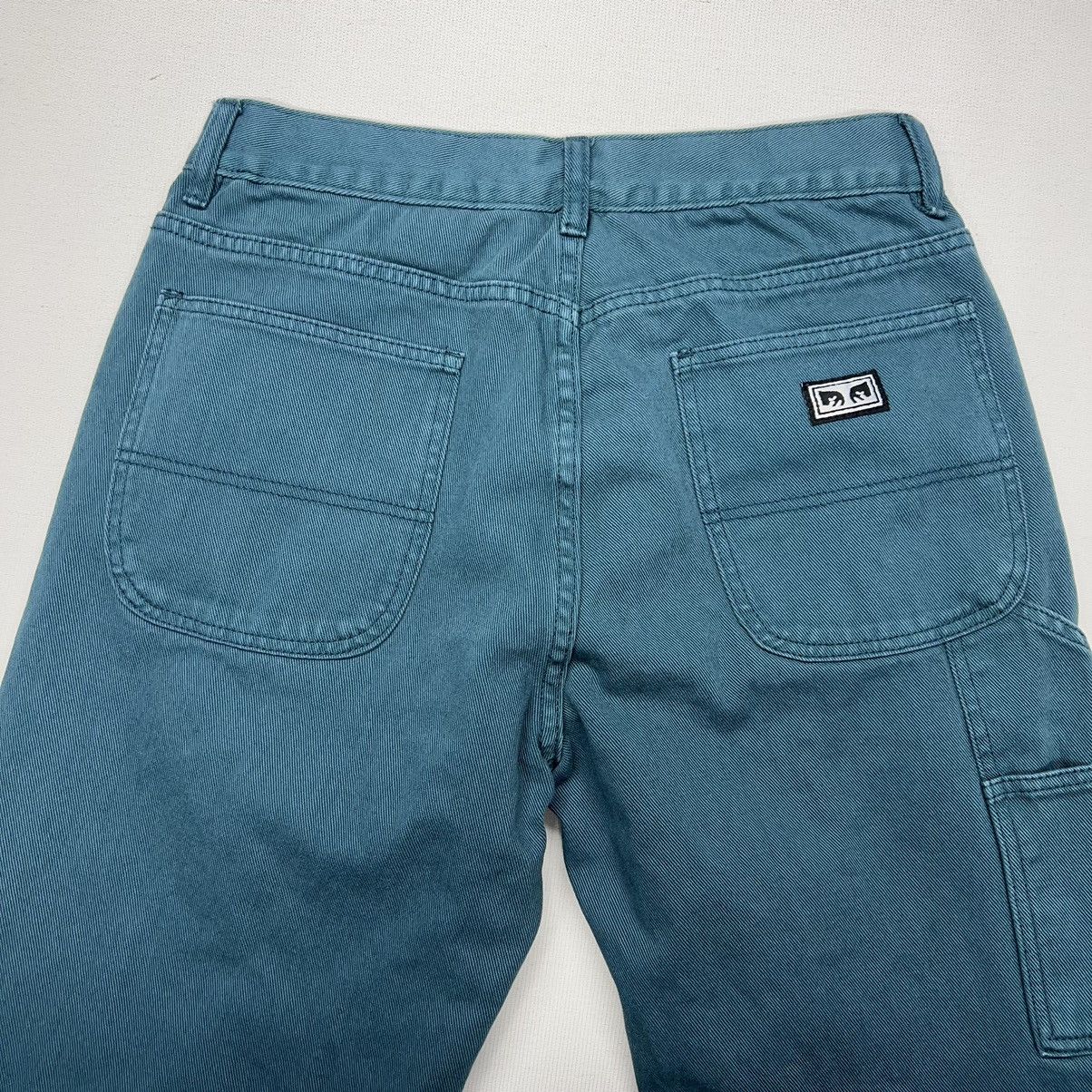 Obey Obey Jeans Teal Straight Cropped Denim Pants Blue Propaganda Size US 30 / EU 46 - 10 Thumbnail