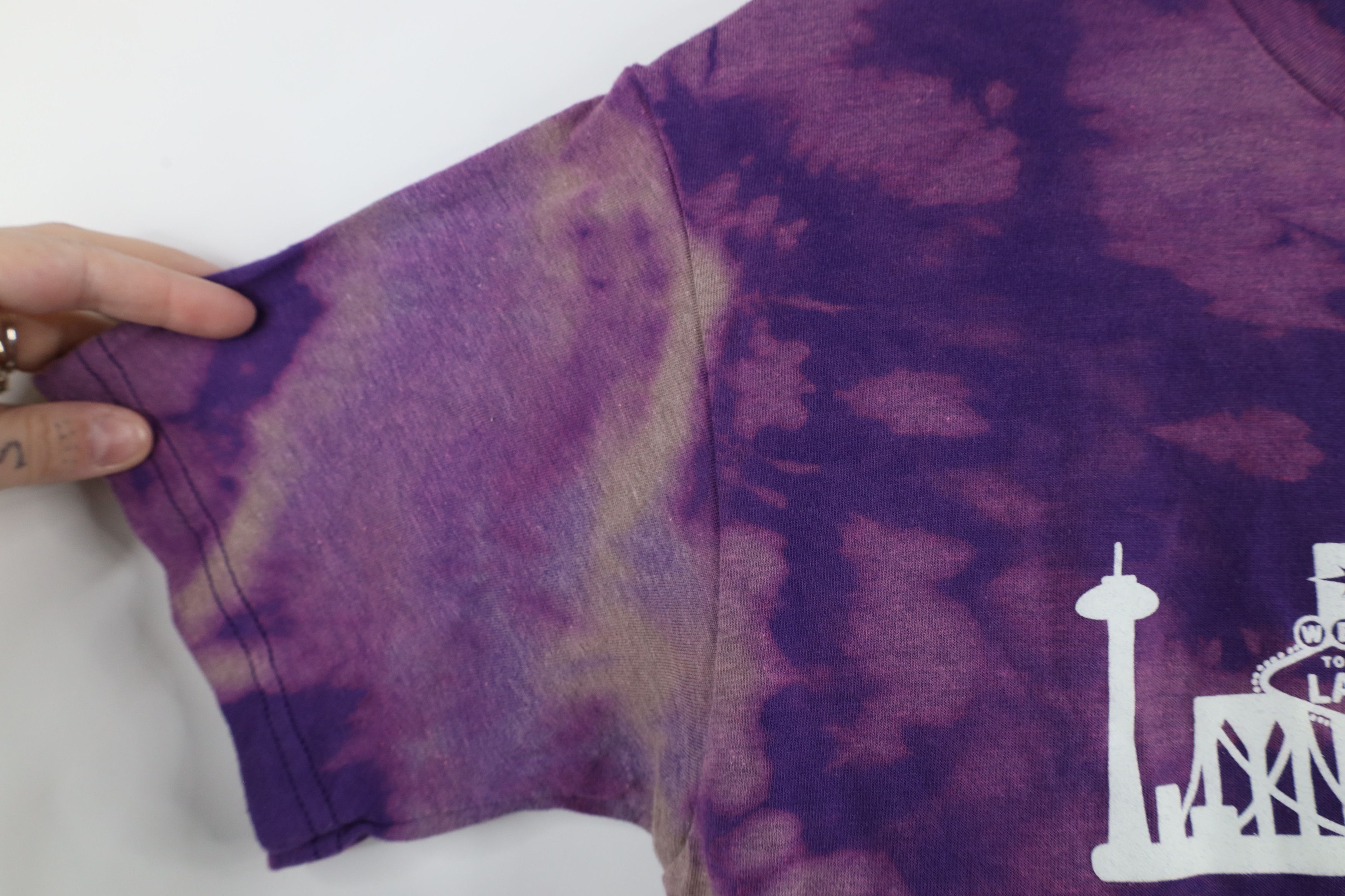 Vintage Streetwear Las Vegas Acid Wash Short Sleeve T-Shirt Purple Size S / US 4 / IT 40 - 6 Thumbnail