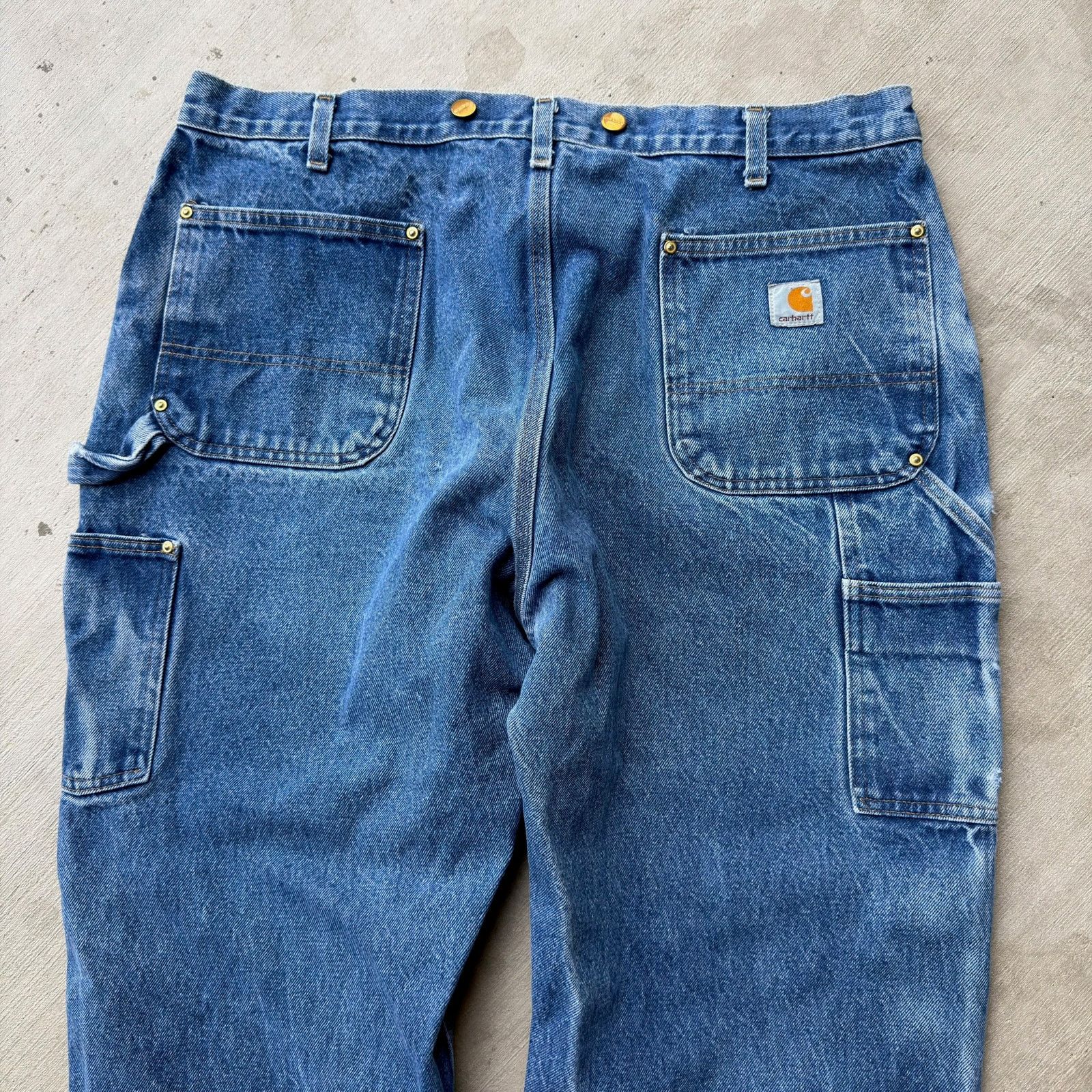 Carhartt × Vintage Carhartt denim blue jean double knee work carpenter pants Size US 38 / EU 54 - 5 Thumbnail