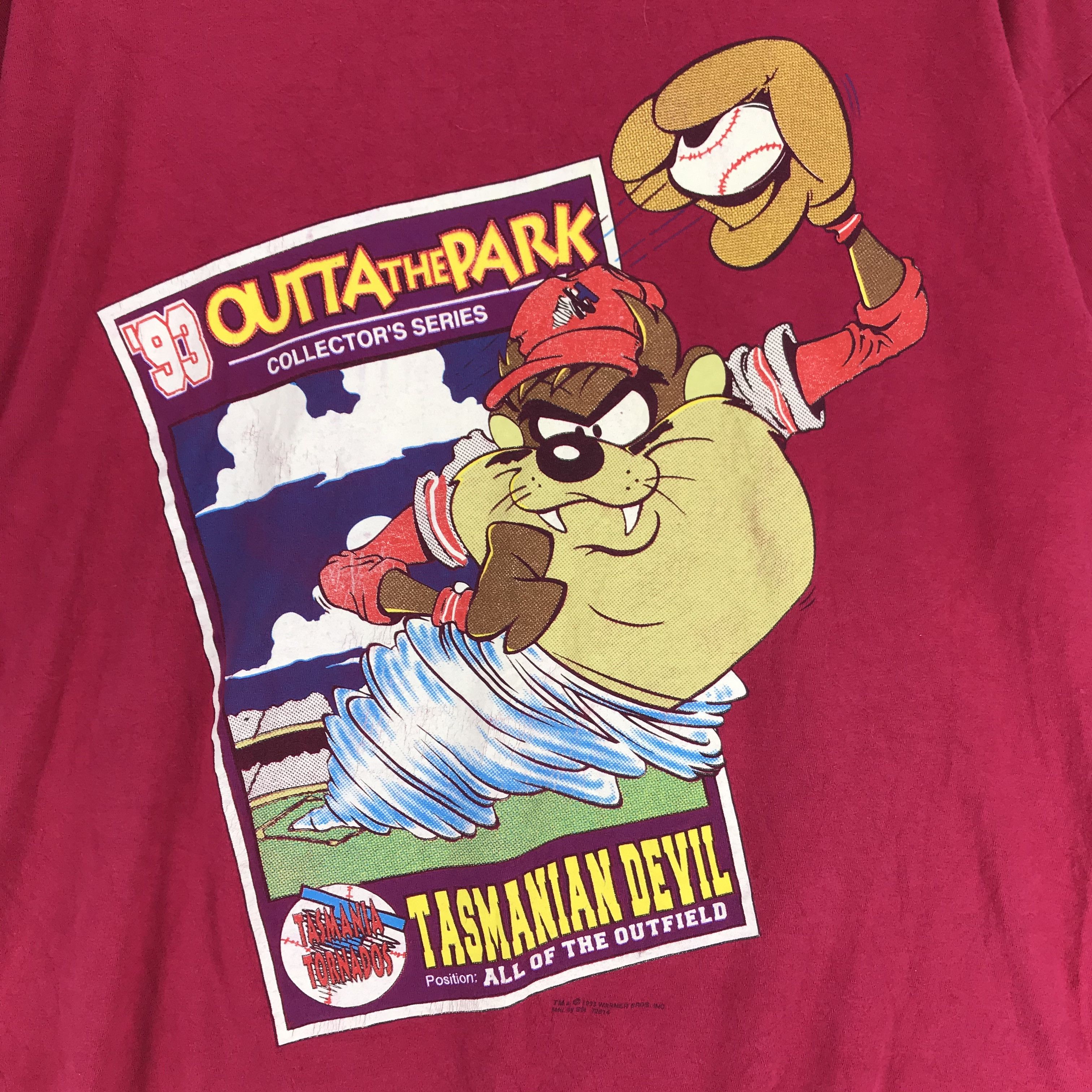 Other 93' Tazmania Mirror Print Tasmanian Devil Baseball #2683-29 Size US XL / EU 56 / 4 - 3 Thumbnail