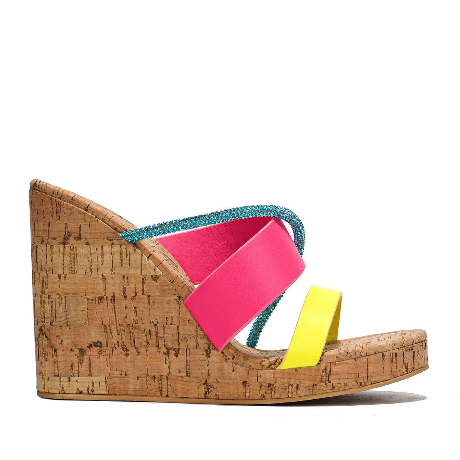 Other Xando Slip On Cork Wedge Slides Multi Size Triple Straps Neo Size US 8 / IT 38 - 4 Thumbnail