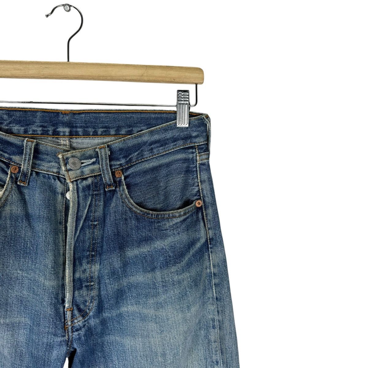 Levi's ☀️LEVI’S 501 BUTTON DISTRESSED DENIM JEANS PANTS Size US 30 / EU 46 - 3 Thumbnail