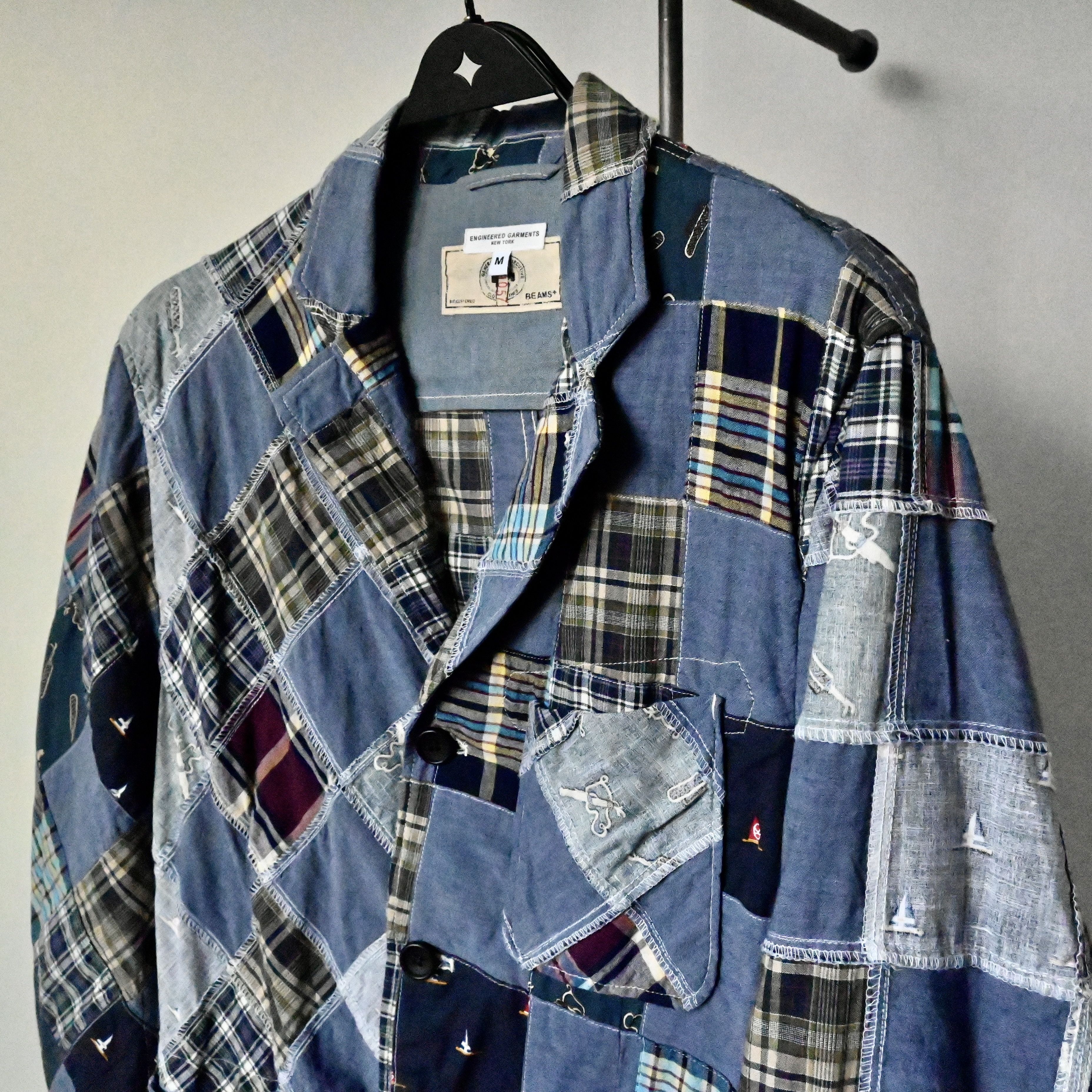 Beams Plus × Engineered Garments Engineered Garments x Beams Plus patchwork cotton blazer Size US M / EU 48-50 / 2 - 6 Thumbnail