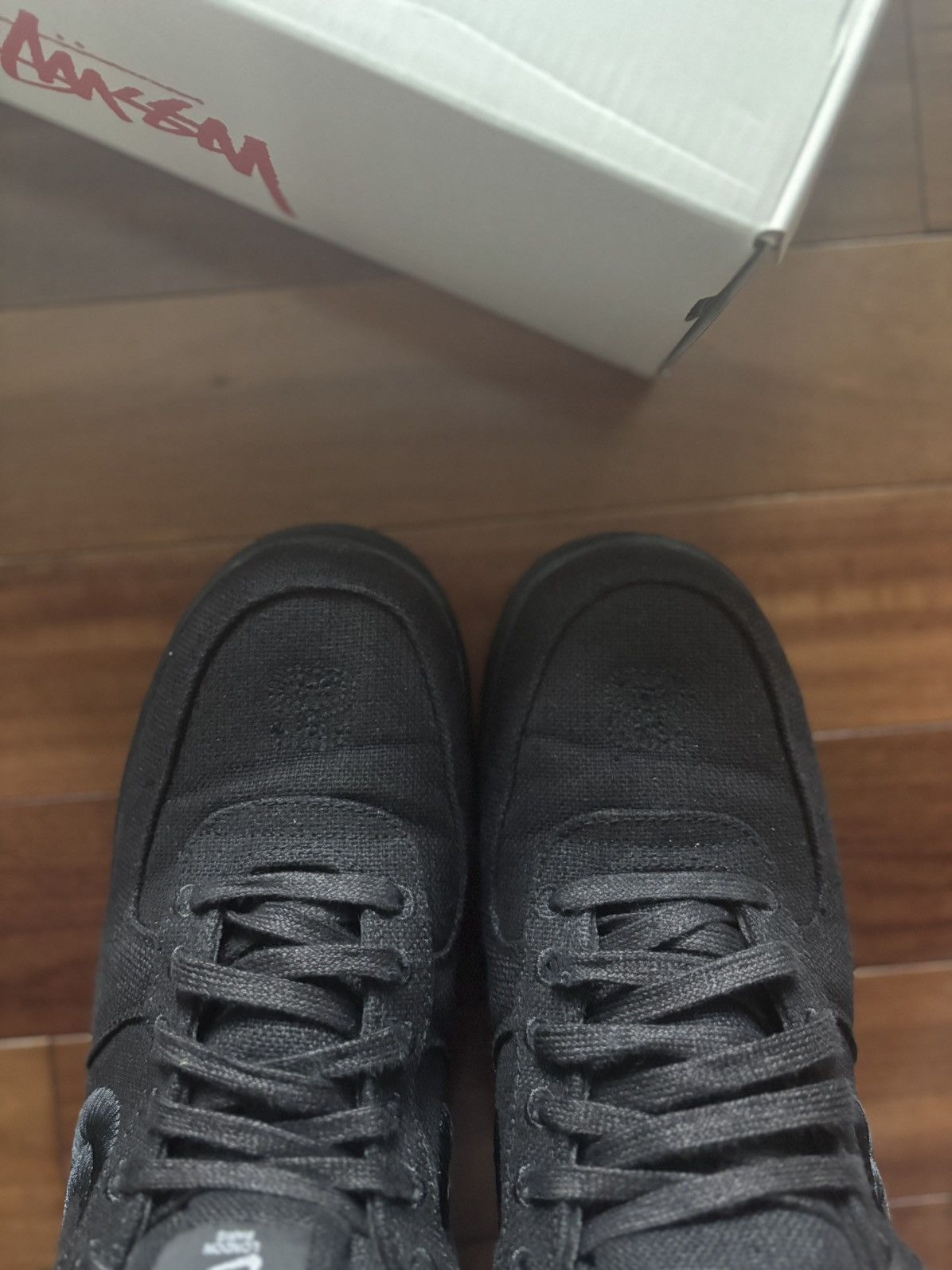 Nike × Stussy Stussy Nike AF1 Triple Black Size US 13 / EU 46 - 7 Thumbnail