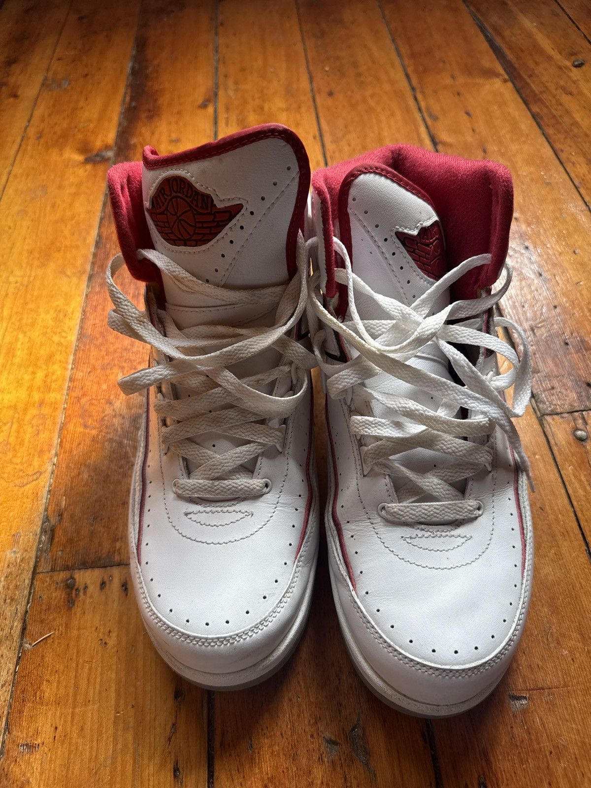 Jordan Brand Jordan 2 Retro White Red (2014) Size US 10.5 / EU 43-44 - 8 Thumbnail