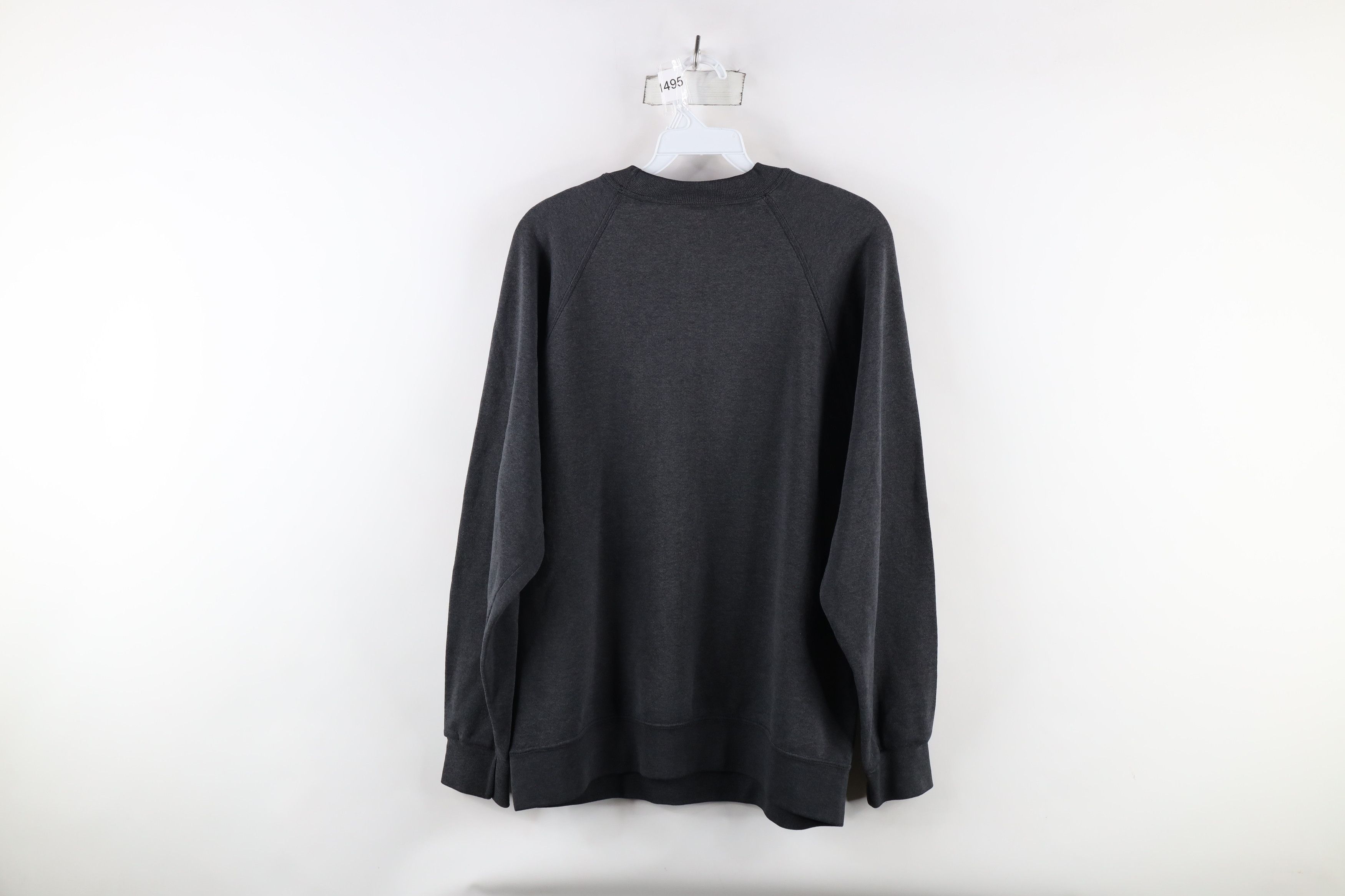 Vintage Vintage 90s Streetwear Blank Crewneck Sweatshirt Black USA Size US L / EU 52-54 / 3 - 8 Thumbnail