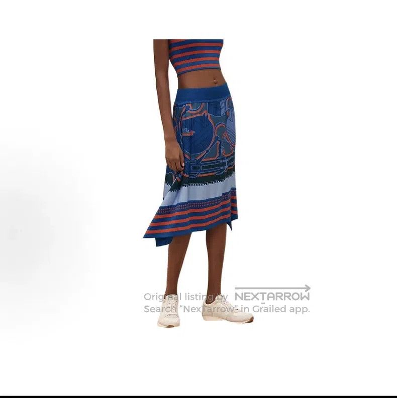 Hermes Hermes SS22 Printed Twill Casual Long Skirt Size 42" / US 20 - 1 Thumbnail
