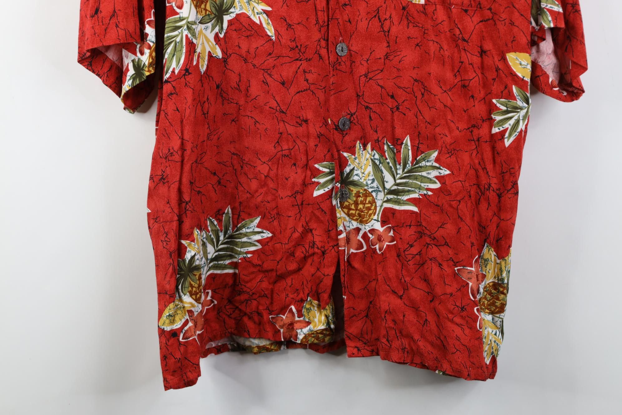 Vintage Vintage 90s Streetwear Gabardine Pineapple Flower Shirt Size US XL / EU 56 / 4 - 3 Thumbnail