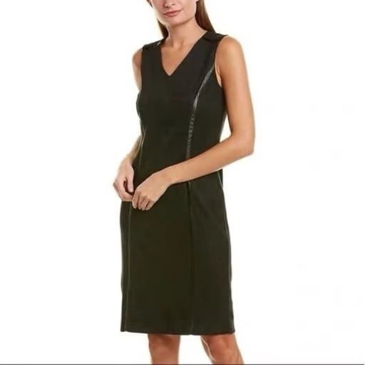 J.McLaughlin J. Mclaughlin Dominique Faux Suede Leather Dress - Black XS Size XS / US 0-2 / IT 36-38 - 1 Thumbnail