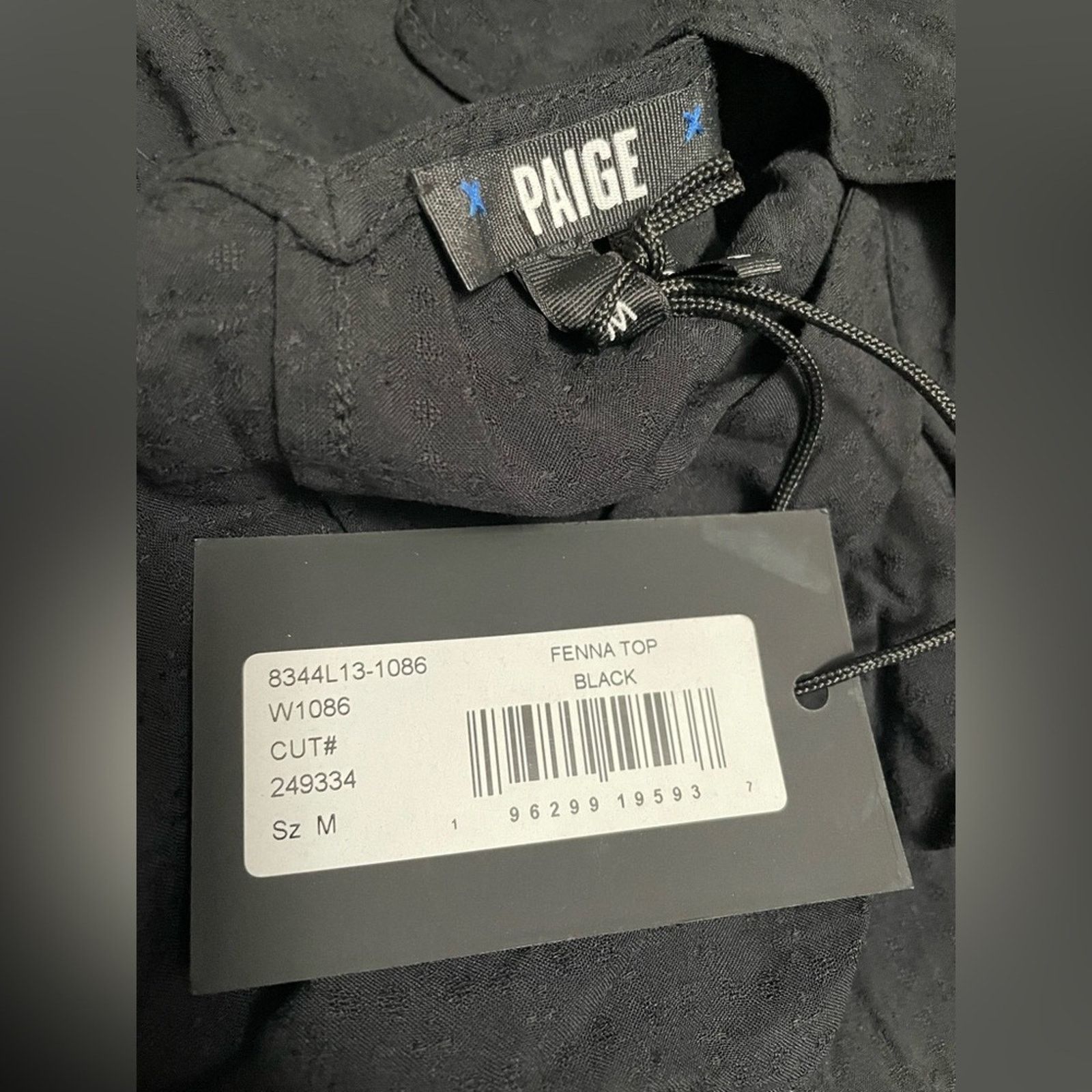 Paige PAIGE Fenna Top (#249334) in Black - Women’s Size Medium Size M / US 6-8 / IT 42-44 - 3 Thumbnail