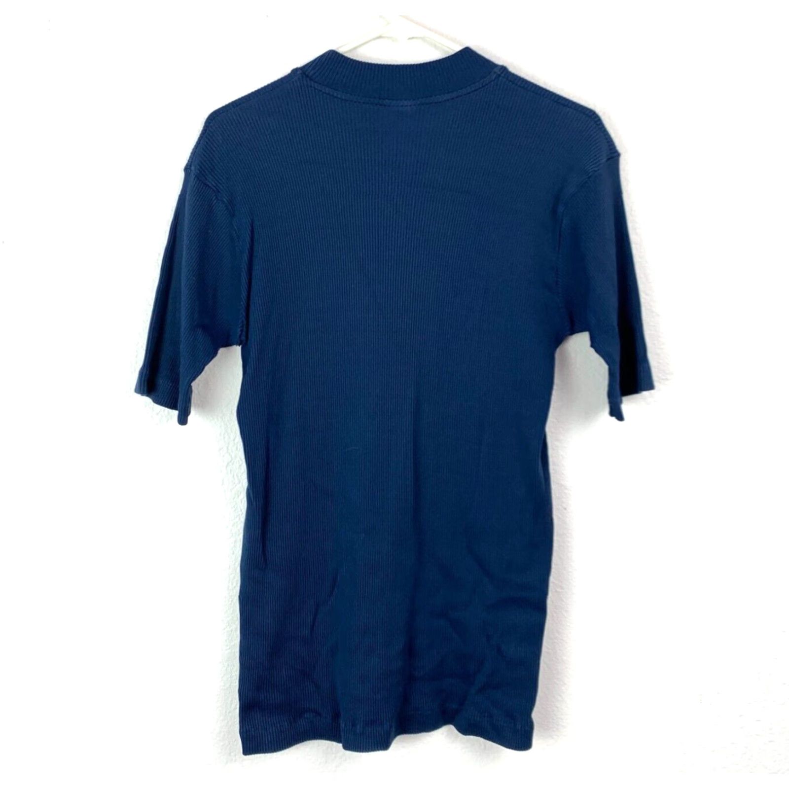 Vintage Vintage Munsingwear Blue 60s Ribbed Dupont Nylon Tee T-Shirt Large Short Sleeve Shirt Mens Size US L / EU 52-54 / 3 - 4 Thumbnail