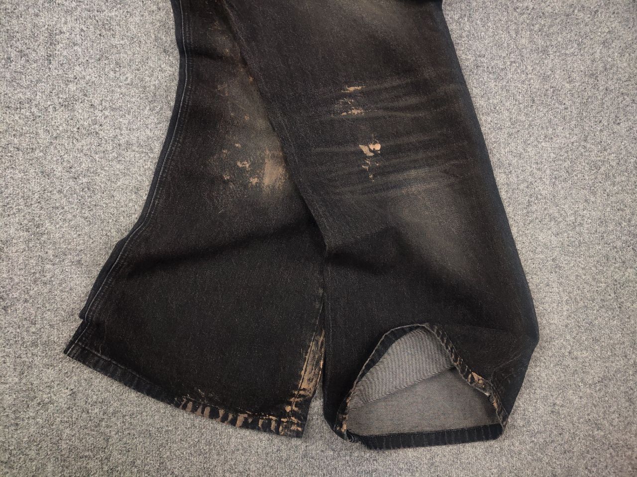 JCAESAR super baggy Black dye Denim Jeans rick owens LGB