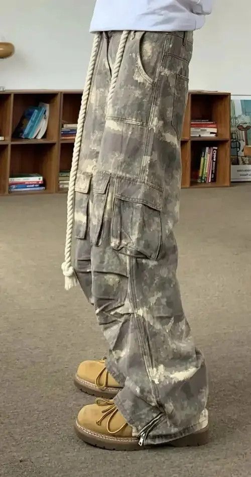 Japanese Brand Oversize Camouflage Cargo Pant Size US 30 / EU 46 - 4 Thumbnail