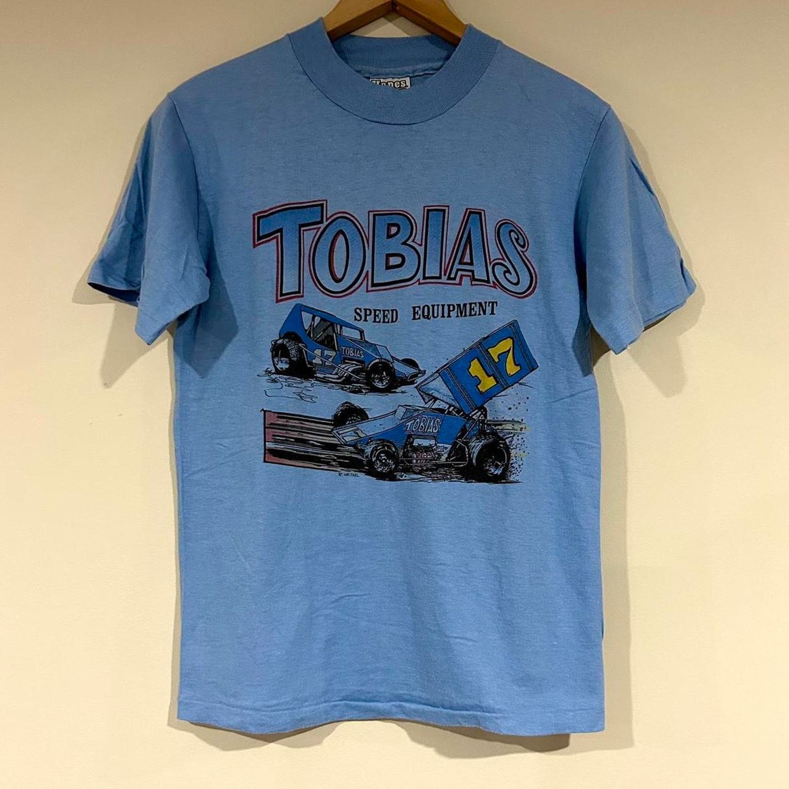 Hanes Vintage 1080’s Tobias Speed Equipment Racing Shirt Size US S / EU 44-46 / 1 - 1 Thumbnail