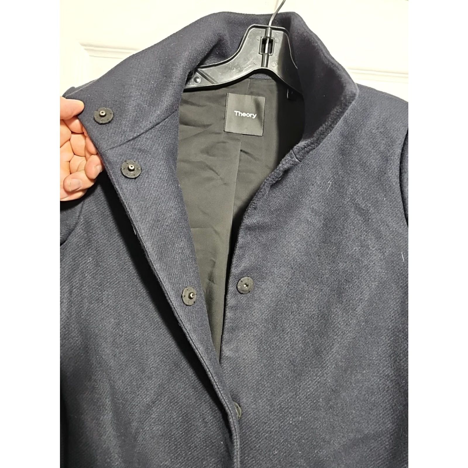 Theory VINTAGE Theory NAVY SNAP Coat Overcoat Men S Wool Cashmere Blend Size US S / EU 44-46 / 1 - 3 Thumbnail