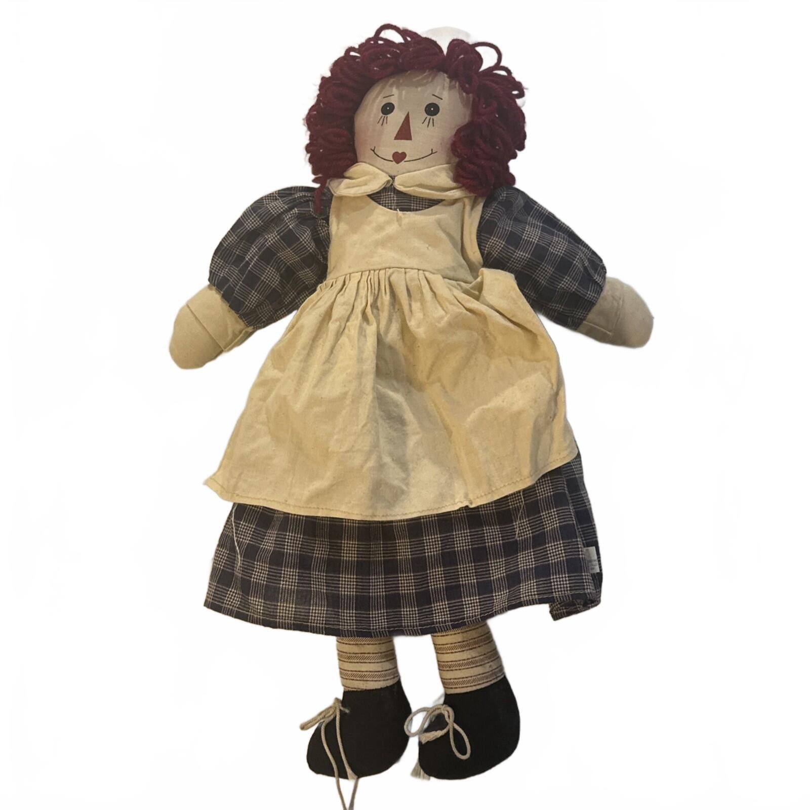 Other Handmade Raggedy Ann Vintage 19” Doll Yarn Hair & Tied Shoes Size ONE SIZE - 1 Thumbnail