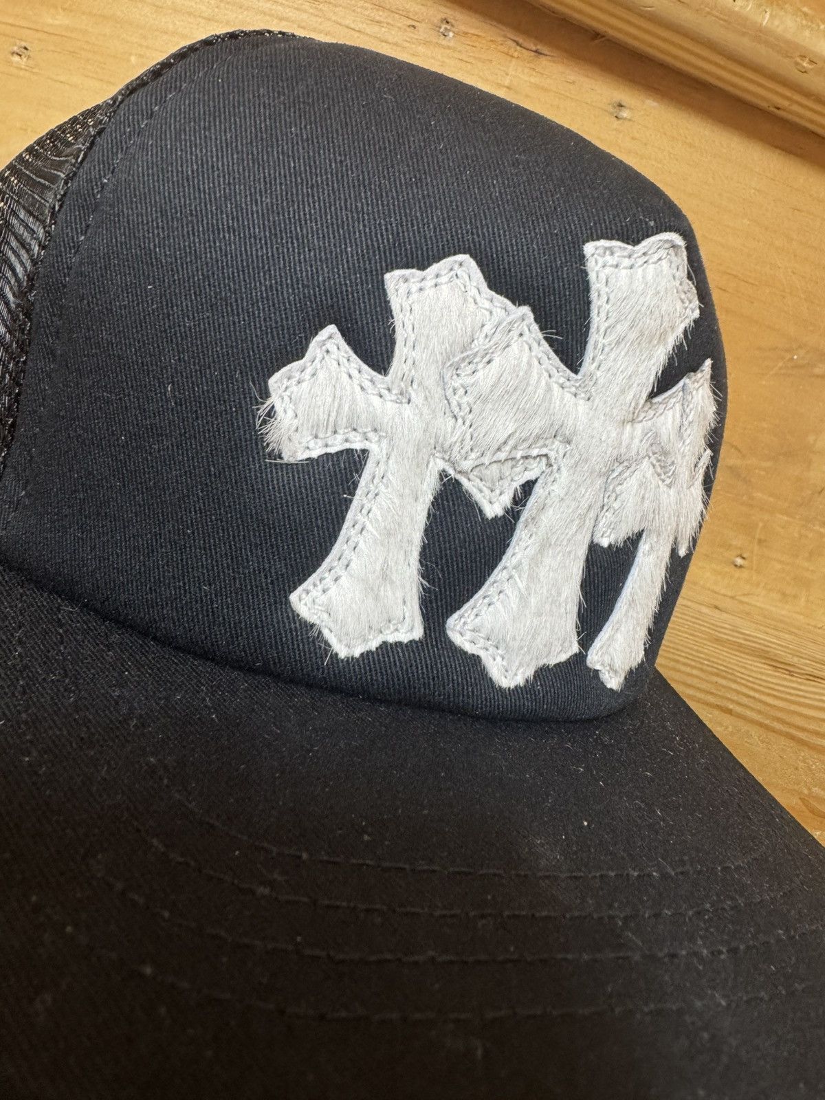 Chrome Hearts Chrome Hearts Cemetery Trucker Black with Pony Hair - OS Size ONE SIZE - 2 Thumbnail