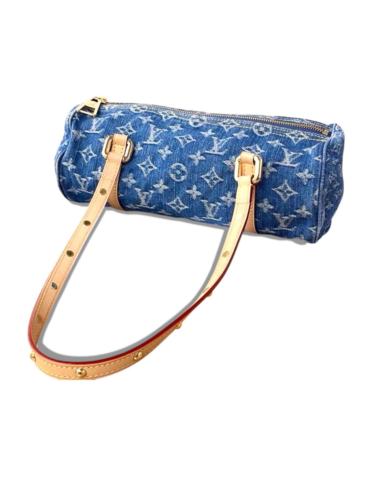 Louis Vuitton Louis Vuitton Papillon handbag Monogram Denim Size ONE SIZE - 4 Thumbnail
