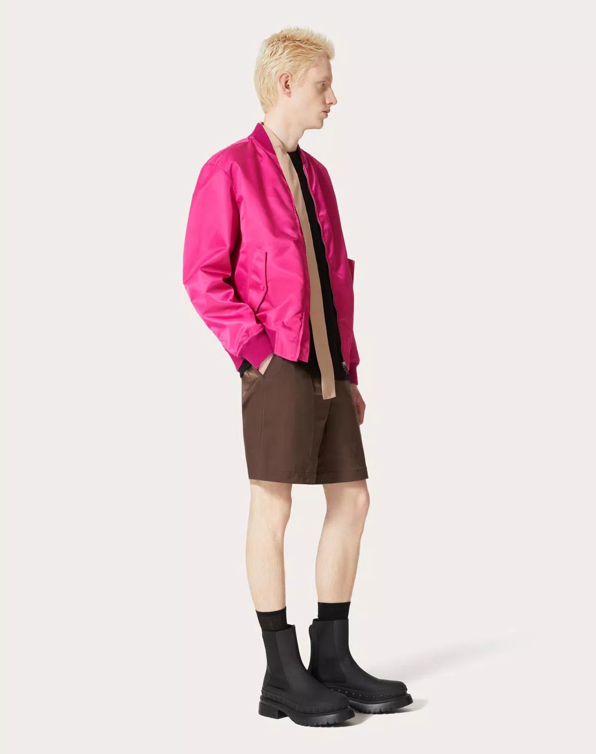 Valentino oc11z0625 Nylon Bermuda Shorts in Brown Size US 32 / EU 48 - 3 Thumbnail