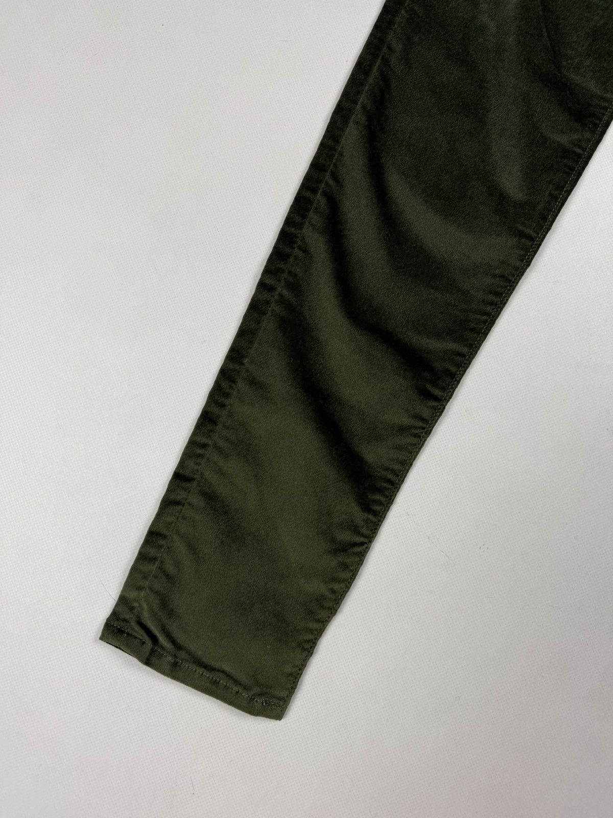 Amiri BNWT Amiri Skinny Stack Military Green Velour Pants Trousers Size 25" / US 0 / IT 36 - 8 Thumbnail
