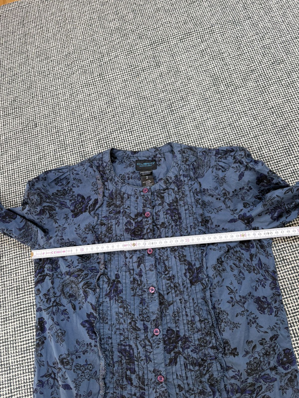 Custo Barcelona Custo barcelona buttob up pleated flowers shirt Size XS / US 0-2 / IT 36-38 - 5 Thumbnail