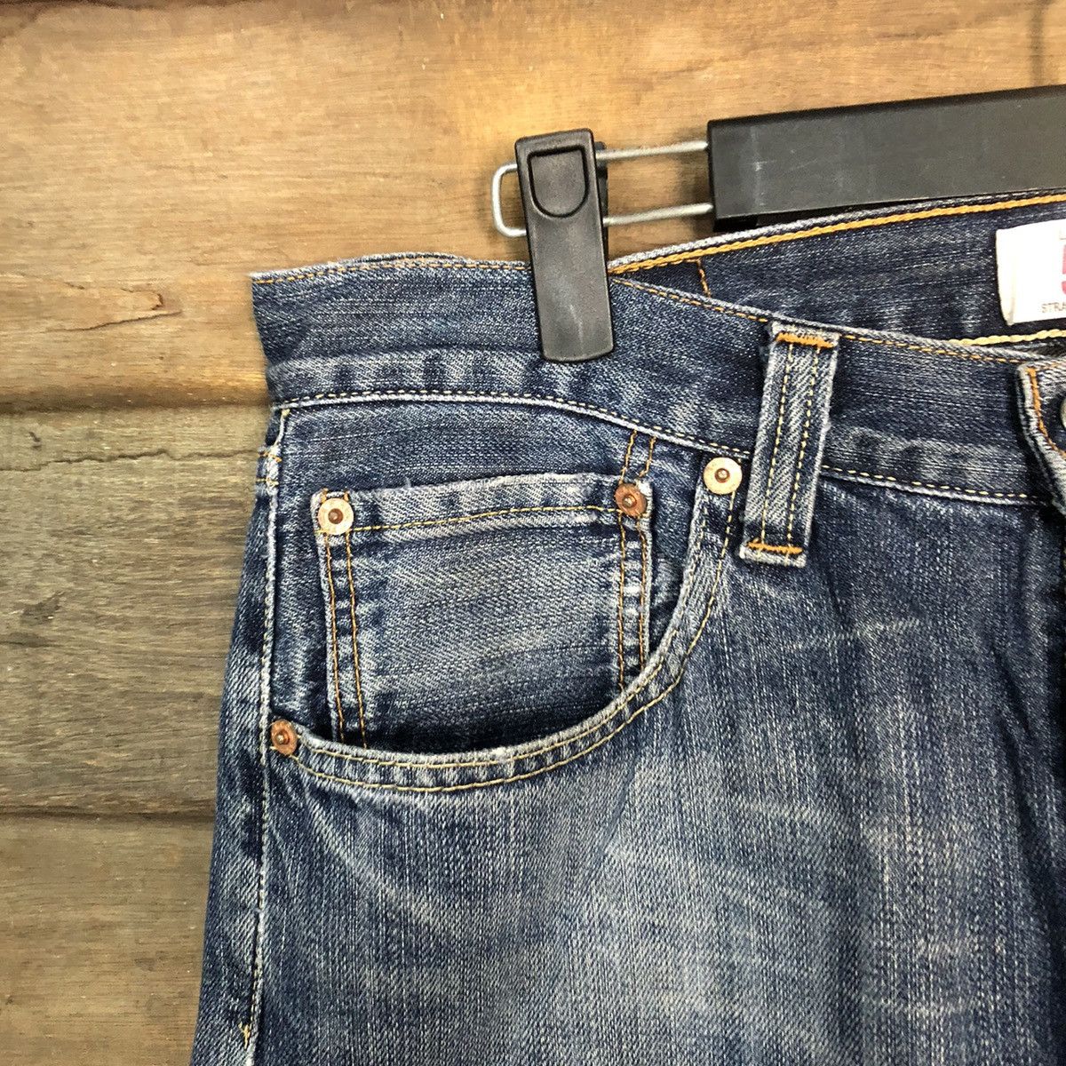 Levi's 501 Levis ripped distressed Blue faded Denim Pants #7309 Size US 31 - 7 Thumbnail