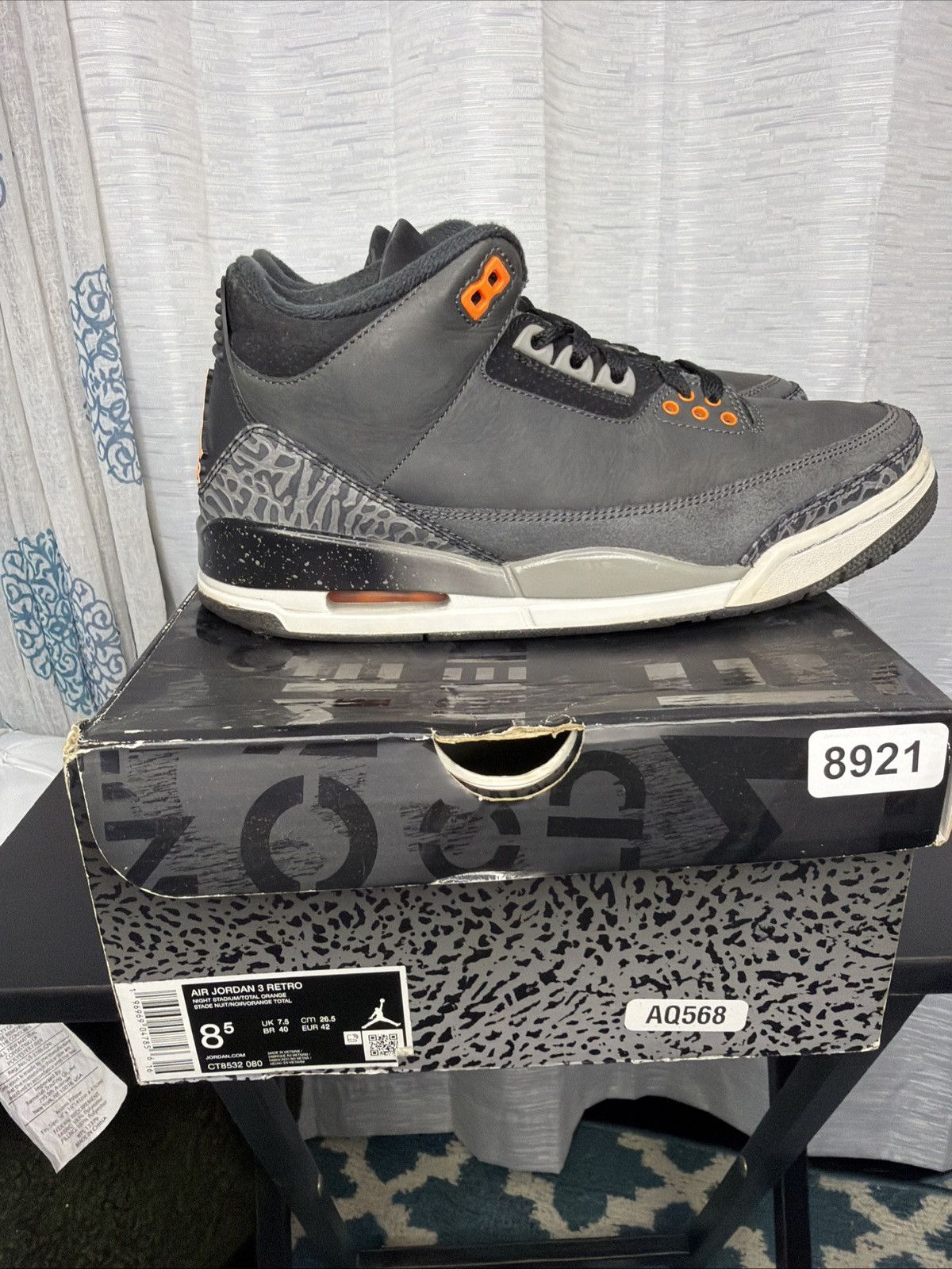 Nike Jordan 3 Retro Fear Pack size 8.5 Men’s Size US 8.5 / EU 41-42 - 6 Thumbnail