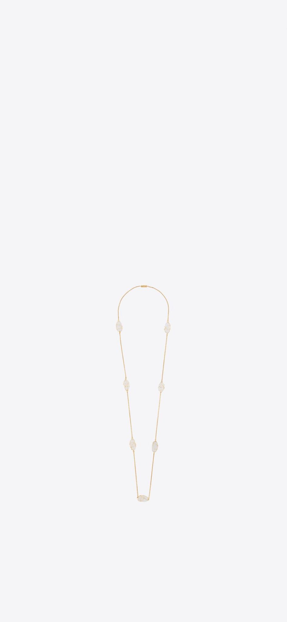 Saint Laurent Paris o1s1wg111224 Size: OS / Long Necklace Metal Rock Crystal Size ONE SIZE - 1 Preview