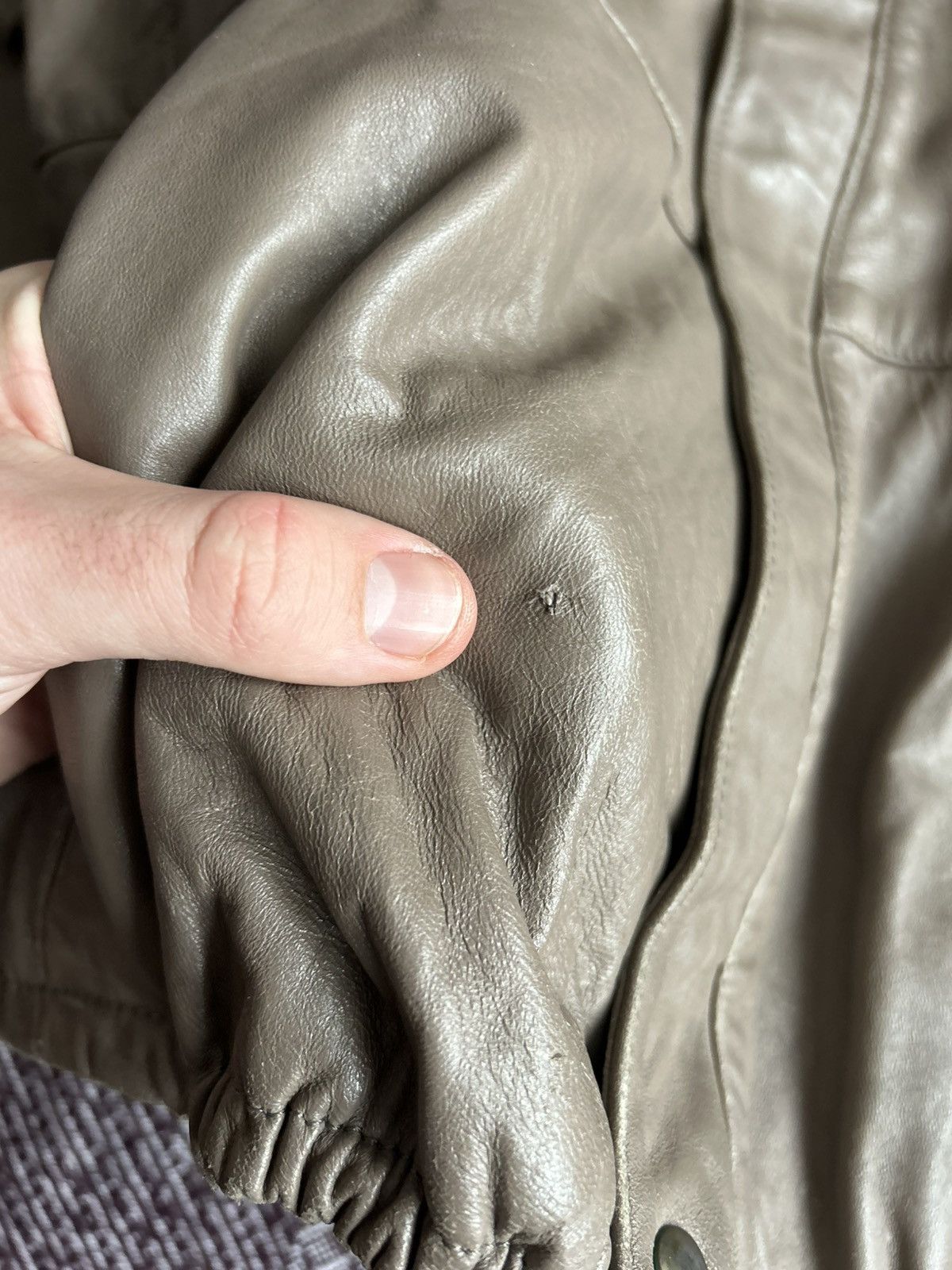 Genuine Leather Vintage Leather Jacket Solid Style Unisex 80s Size Small Size US S / EU 44-46 / 1 - 5 Thumbnail