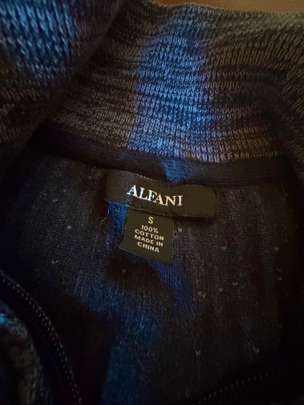 Alfani Blue Alfani Men’s Zip Up SweaterJacket Sz-S Size US S / EU 44-46 / 1 - 3 Thumbnail