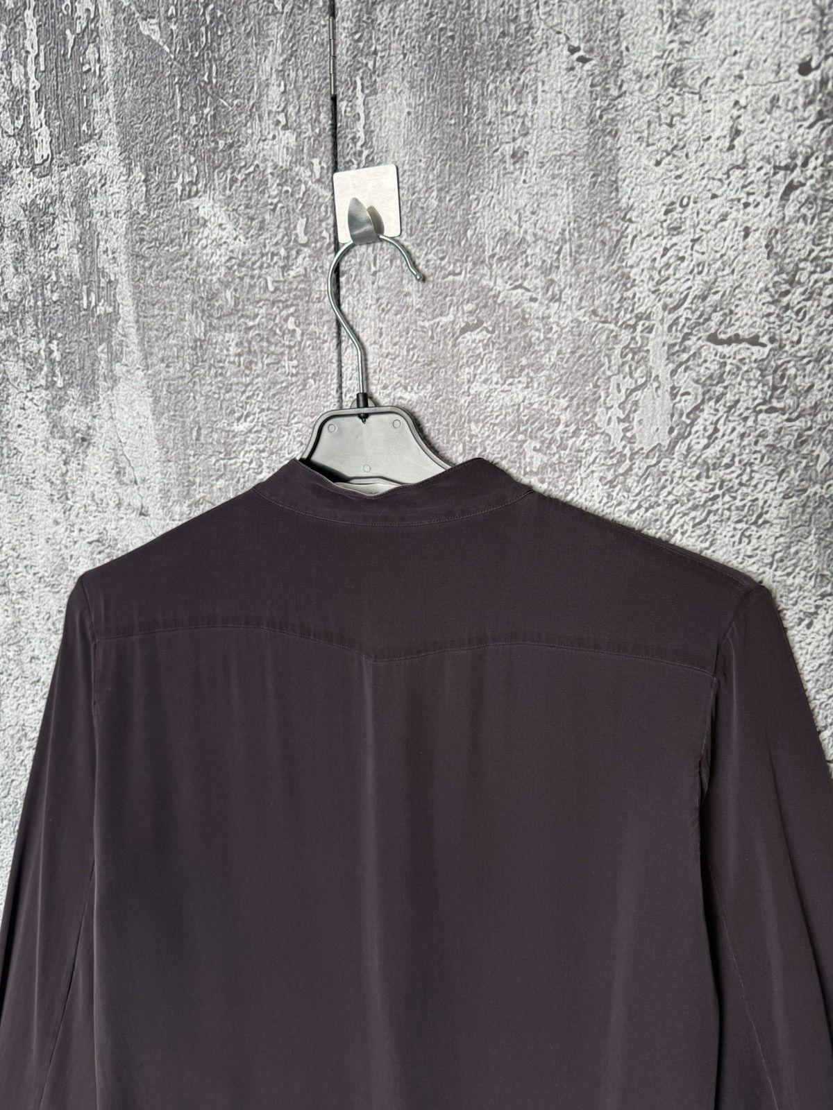 Jil Sander Jil Sander Silk Mandarin Collar Long Sleeve Button up Shirt Size XS / US 0-2 / IT 36-38 - 8 Thumbnail