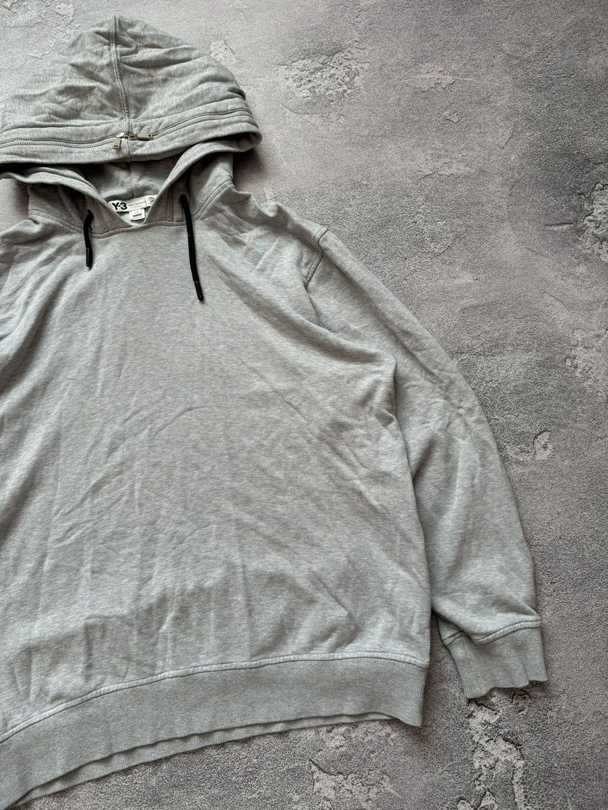 Adidas × Y-3 × Yohji Yamamoto Adidas L Y-3 Yohji Yamamoto gray hoodie sweatshirt hooded Size US L / EU 52-54 / 3 - 9 Thumbnail