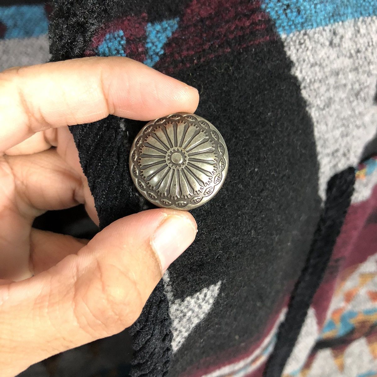 Japanese Brand 📌Vintage Wool Jacket Button Titicaca Navajo Native Design Size US M / EU 48-50 / 2 - 17 Thumbnail