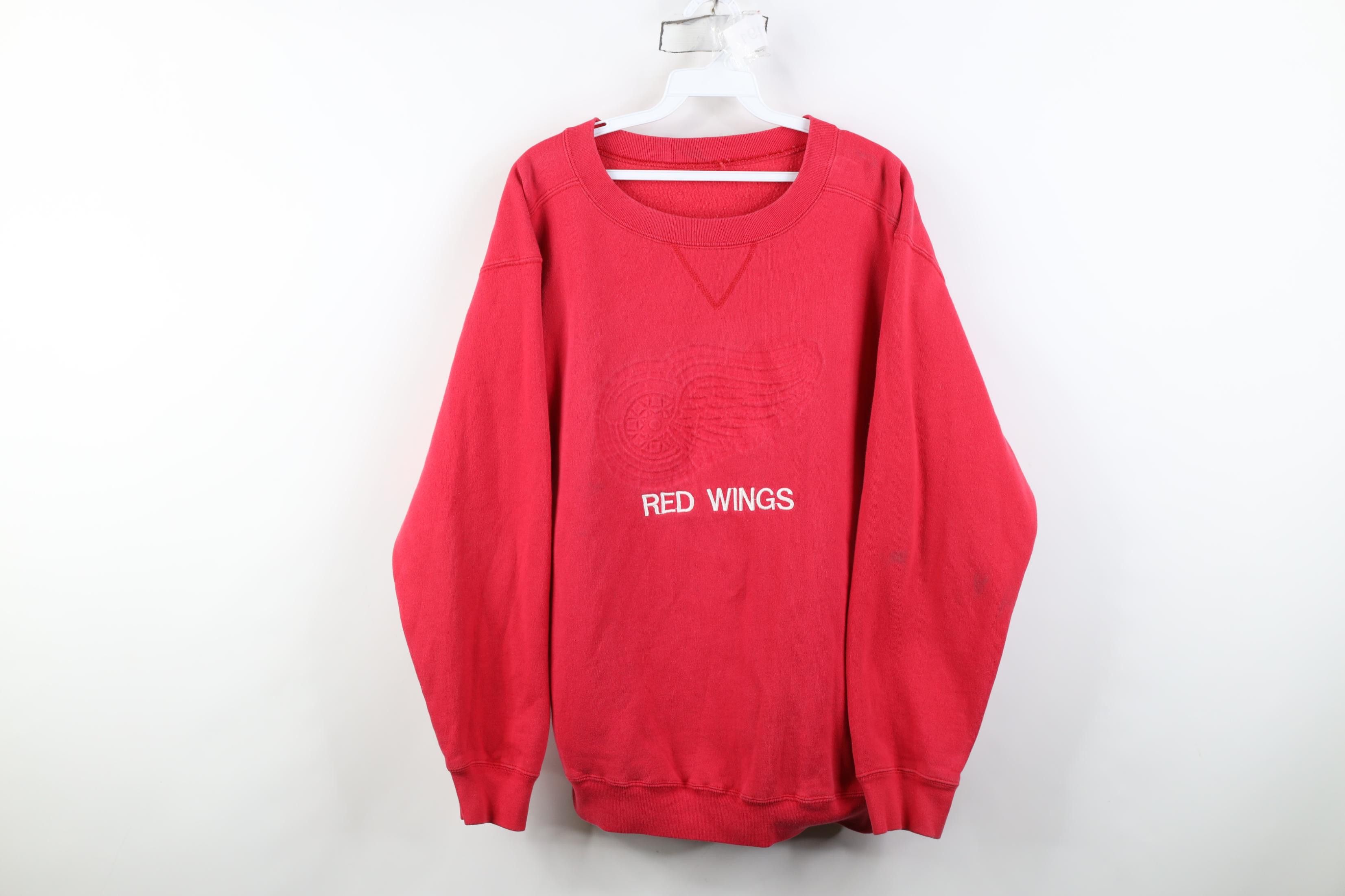 Vintage Vintage 90s Detroit Red Wings Hockey Crewneck Sweatshirt Size US M / EU 48-50 / 2 - 1 Thumbnail