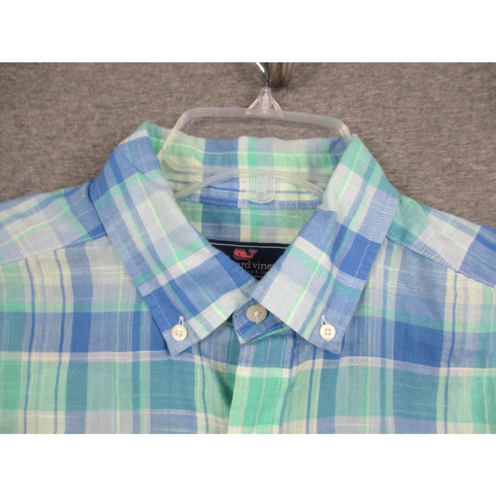 Vineyard Vines Vineyard Vines Shirt Medium Men Greenwich Blue Gingham Plaid Classic Murray Size US L / EU 52-54 / 3 - 4 Thumbnail