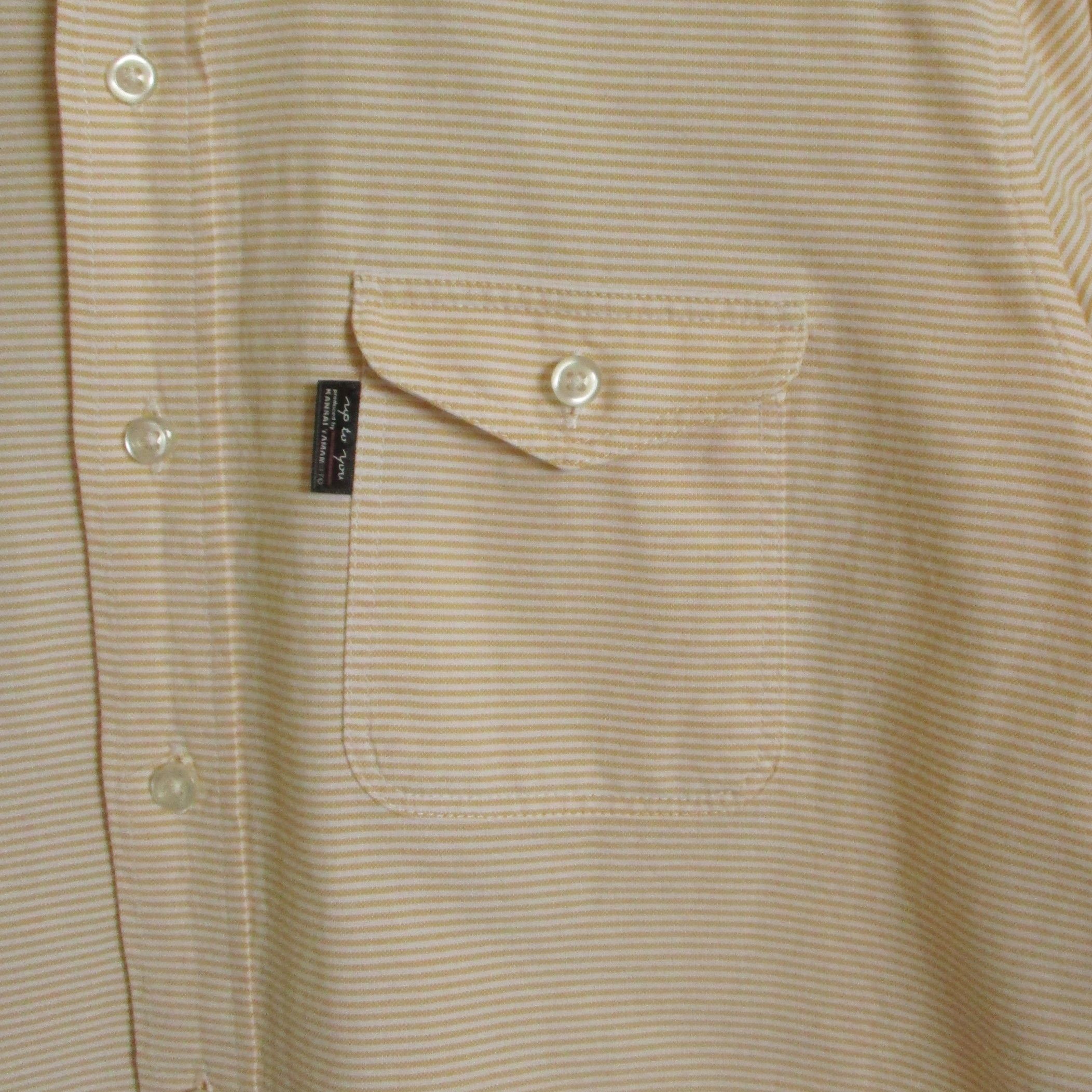 Kansai Yamamoto Up To You Striped Cotton Pleated Shirt Size US M / EU 48-50 / 2 - 8 Thumbnail