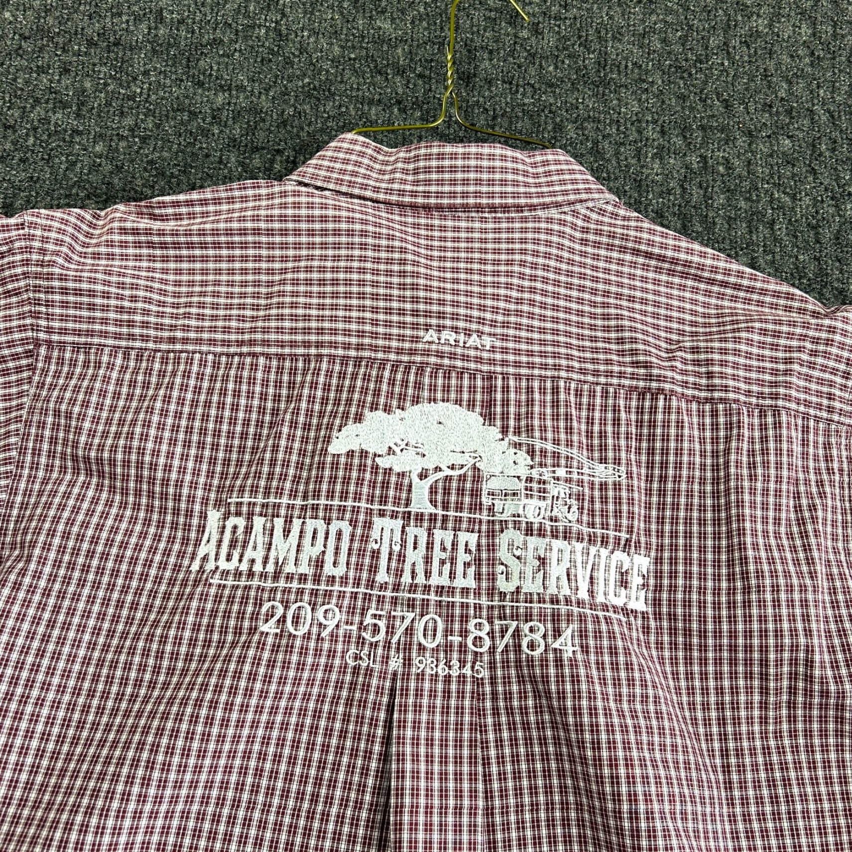 Ariat Ariat Pro Series Shirt Plaid Long Sleeve Button-Up L Plum Men Cowboy Rodeo Workwear Casual Size US L / EU 52-54 / 3 - 6 Thumbnail