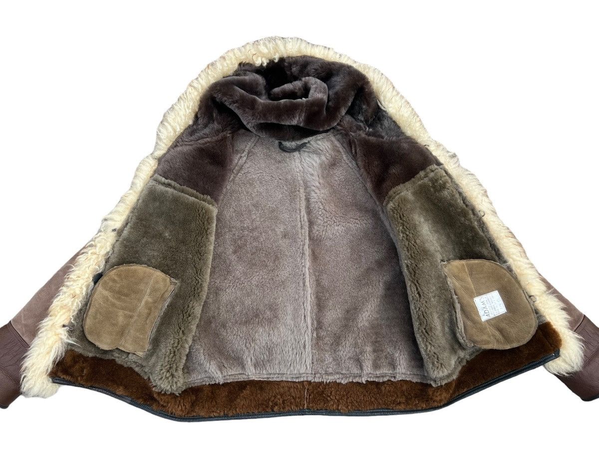 Vintage RARE! VTG Sheepskin Shearling Patina Leather Hoodie Jacket Size US S / EU 44-46 / 1 - 16 Thumbnail