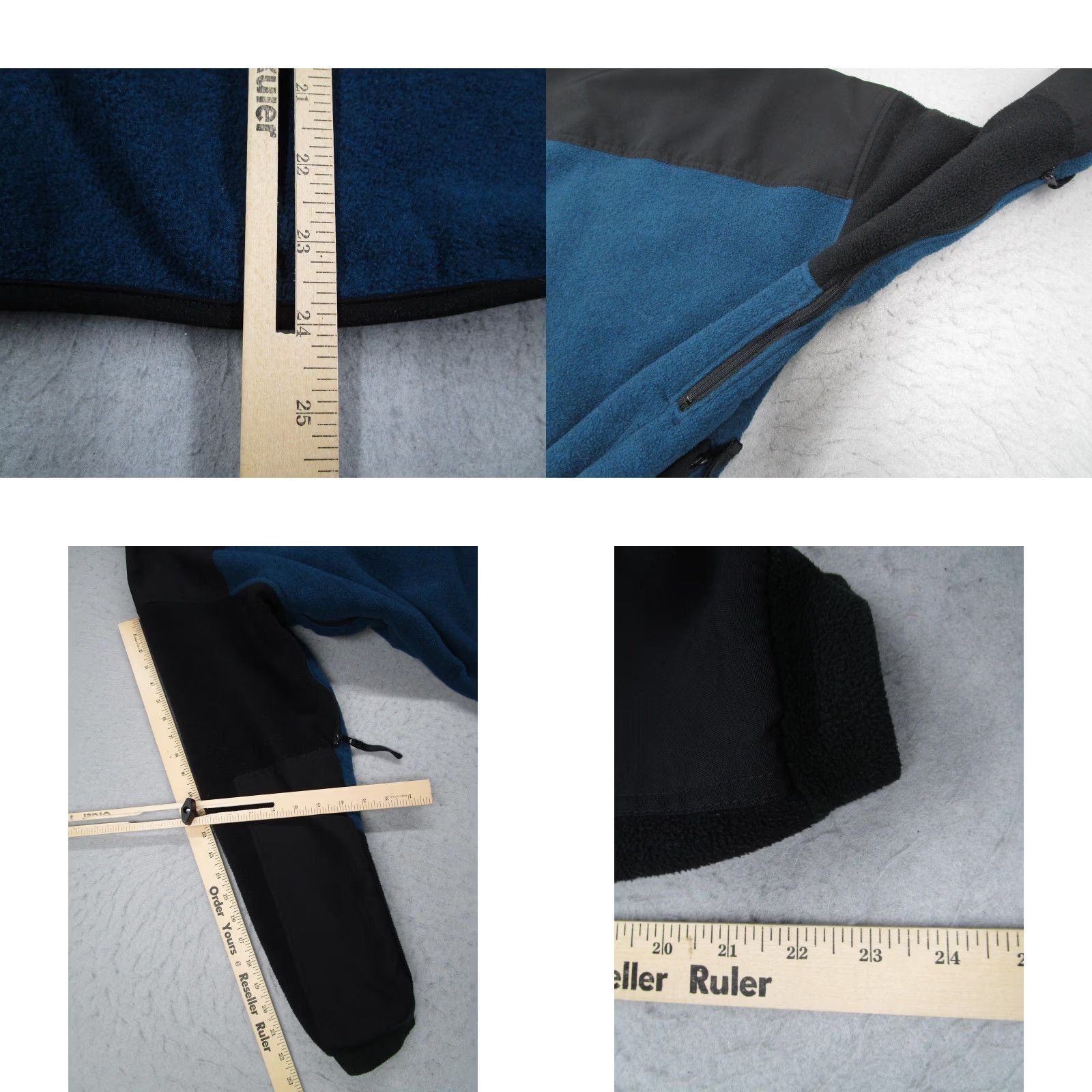 Mountain Hardwear VINTAGE Mountain Hardwear Fleece Jacket Womens 10 Blue Black Full Zip Made in USA Hiking Size L / US 10 / IT 46 - 8 Thumbnail