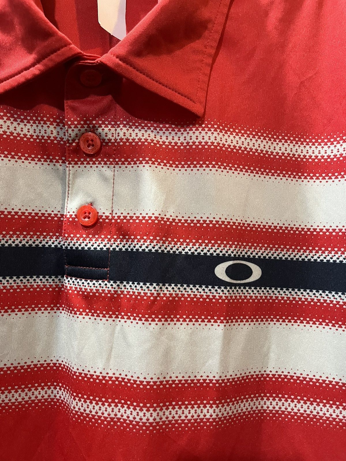 Oakley Oakley Striped Polo Shirt Logo (polyester tee) Size US M / EU 48-50 / 2 - 3 Thumbnail