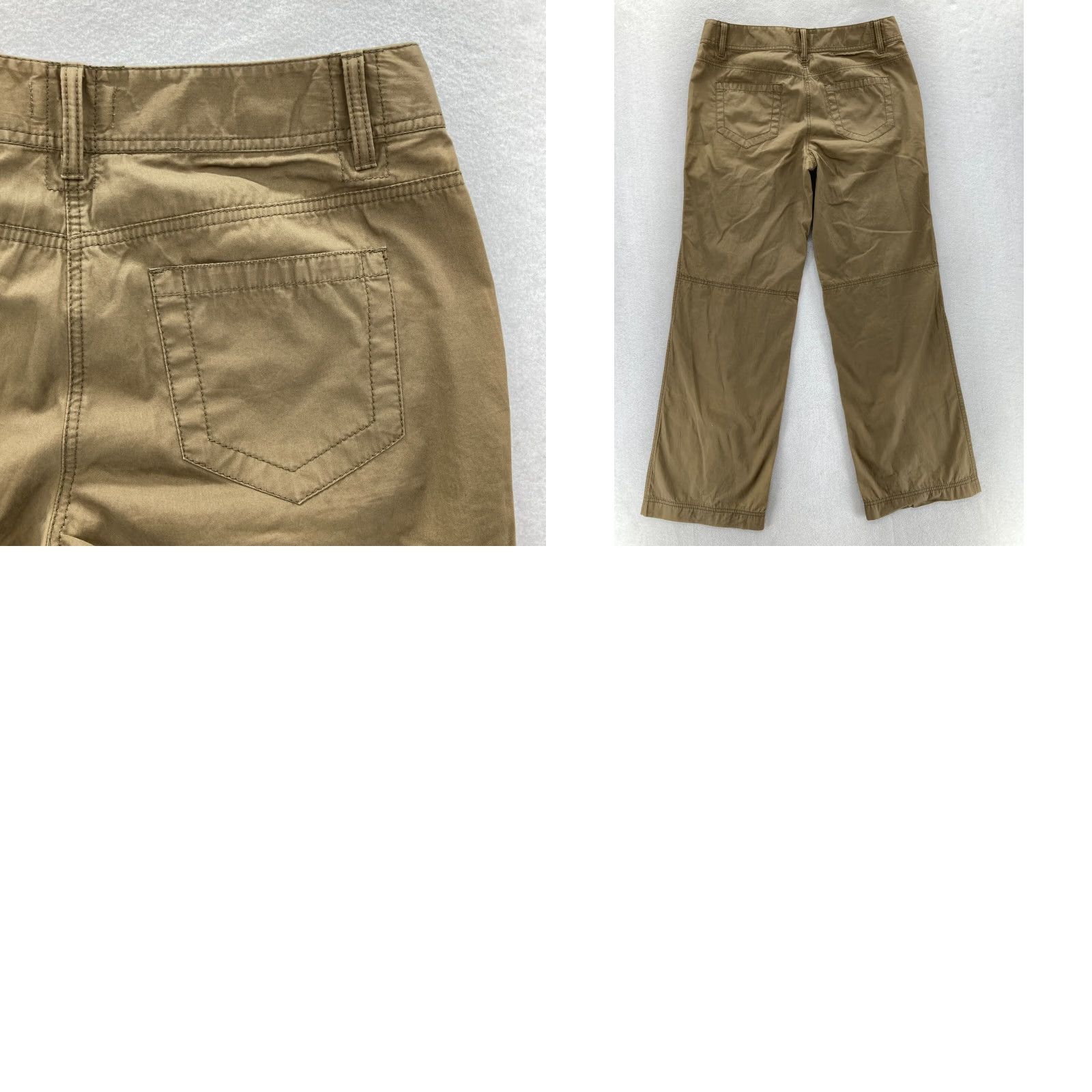 Ann Taylor Ann Taylor LOFT Utility Pants Women's 10 Brown Cotton Wide-Leg NWT Casual Y2K 90s Grunge Mono Color Brown Pants Womens Size 24" / US 00 / IT 34 - 9 Thumbnail