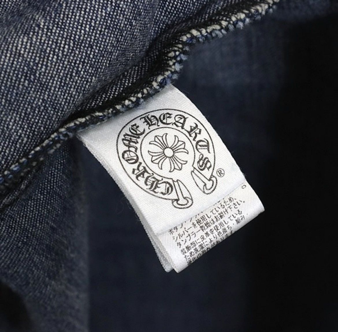 Chrome Hearts Chrome Hearts Leather cross patch western denim shirts Size US L / EU 52-54 / 3 - 6 Thumbnail