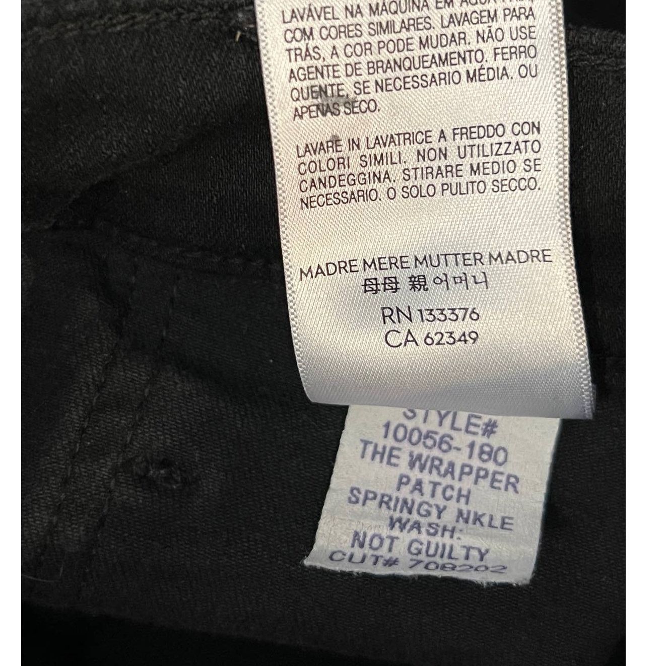 MOTHER MOTHER The Wrapper Patch Springy Ankle Jeans Size 23 Size 23" - 10 Thumbnail